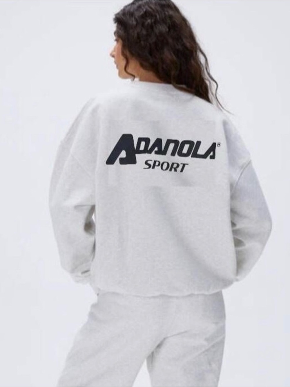 Adanola Light Grey Oversized Crew Neck size S